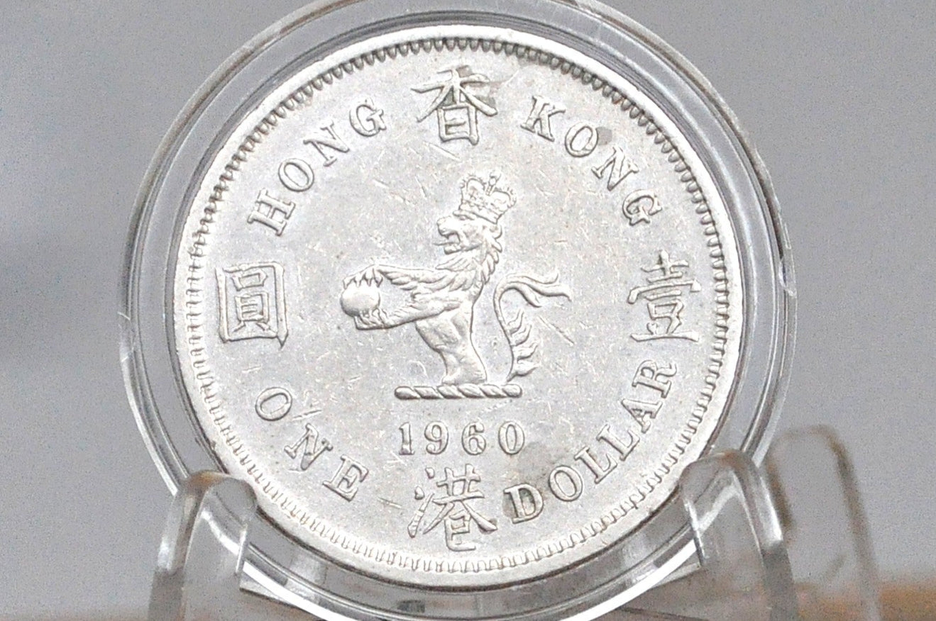 1960 Hong Kong One Dollar - Great Grade / Condition - Queen Elizabeth II - 1 Dollar Hong Kong -