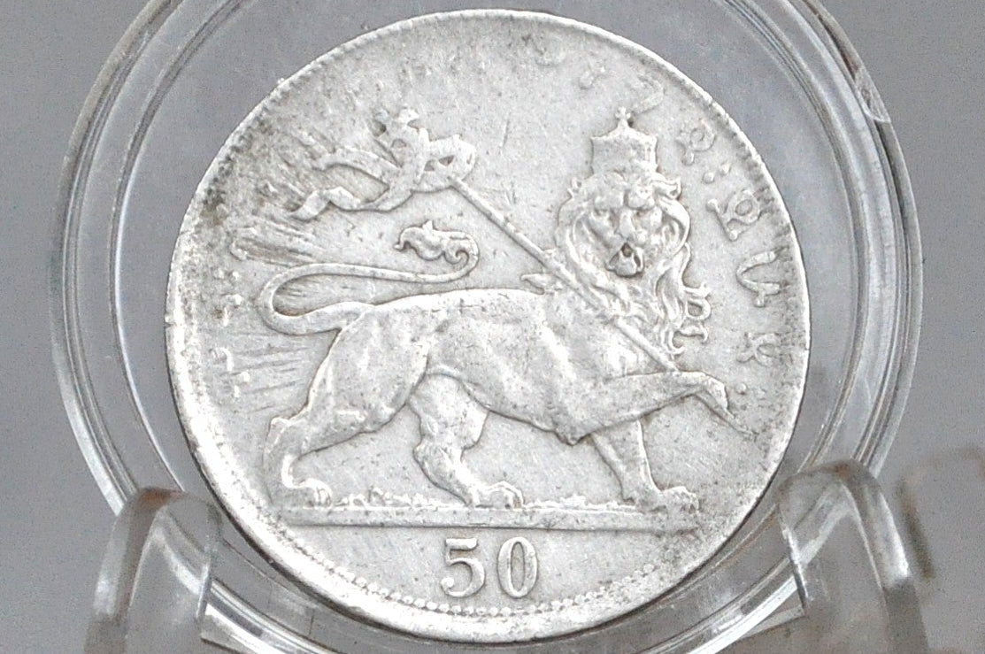 1931 Ethiopia Africa 50 Matonas Coin - Great Condition - Hailé Selassié I - East African Coins