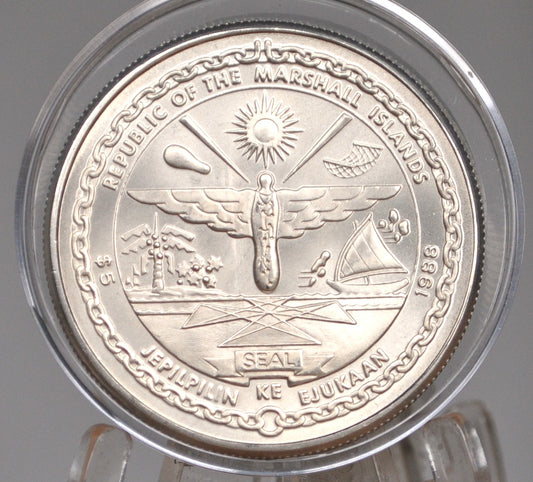 1988 Space Shuttle Discovery 5$ Commemorative Coin - Republic of the Marshall Islands Space Shuttle Discovery Five Dollar Coin