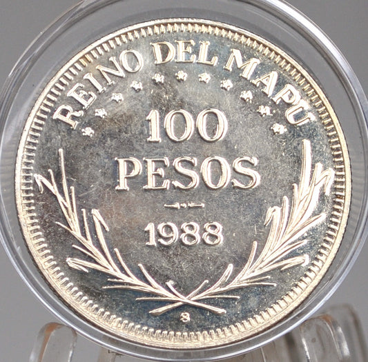 1988 Kingdom of Araucania and Patagonia 100 Pesos - One Hundred Pesos Felipe R. Araucana-Patagonia 1988