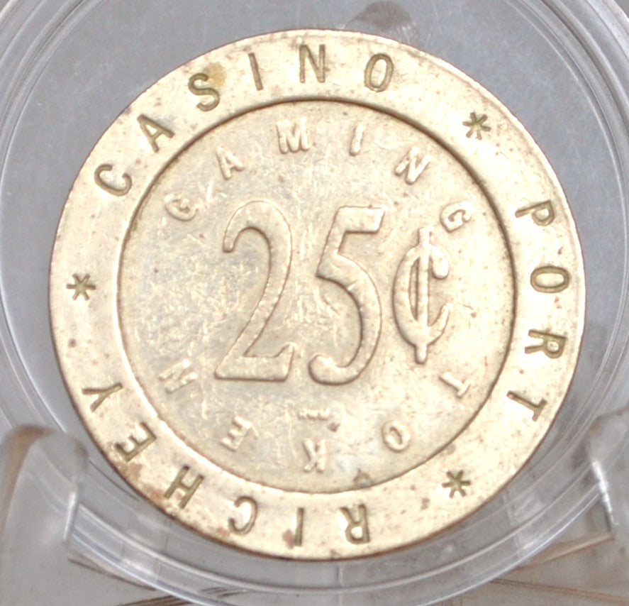 25 Cent Casino Port Richey Gaming Token - Twenty Five Cent Casino Gaming Token - Port Richey Gaming Token Casino