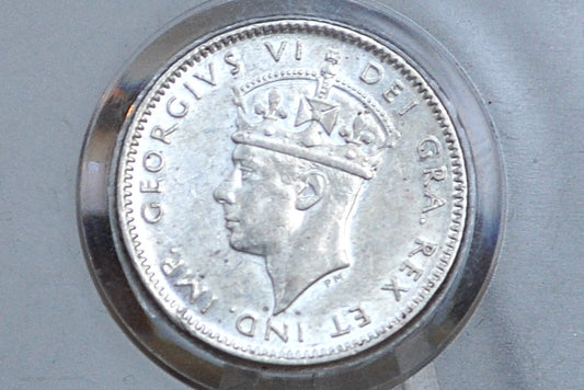 Rare Silver 1943 Newfoundland 10 Cent - BU (Uncirculated) - Rare Coin, Only 104,706 Minted - Ten Cents Newfoundland 1943
