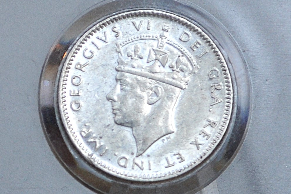 Rare Silver 1943 Newfoundland 10 Cent - BU (Uncirculated) - Rare Coin, Only 104,706 Minted - Ten Cents Newfoundland 1943