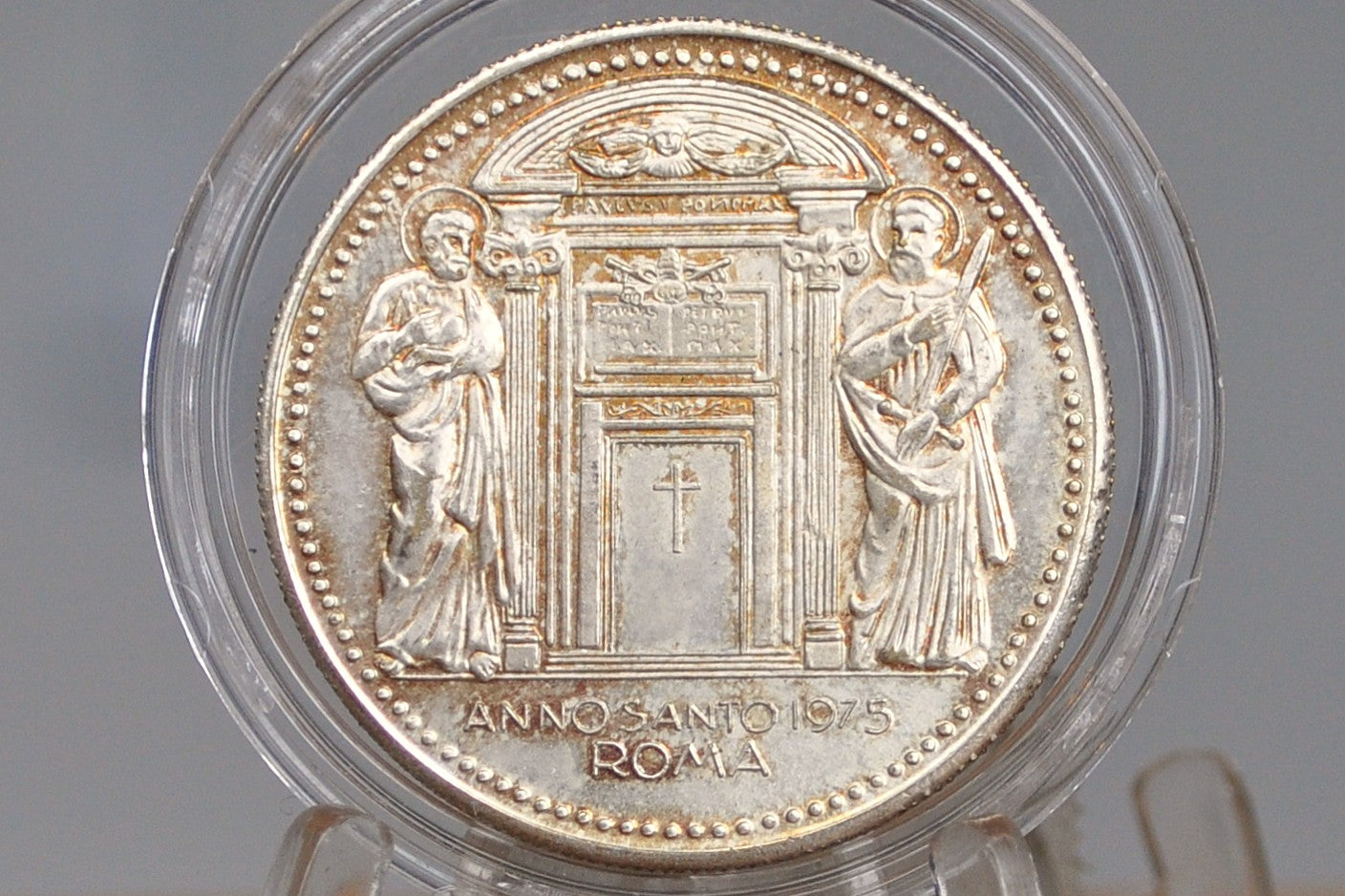 1975 Sterling Silver Vatican City Commemorative Pope Paulus VI Medal - Holy Year Memorial Medal - Paul VI Medallion