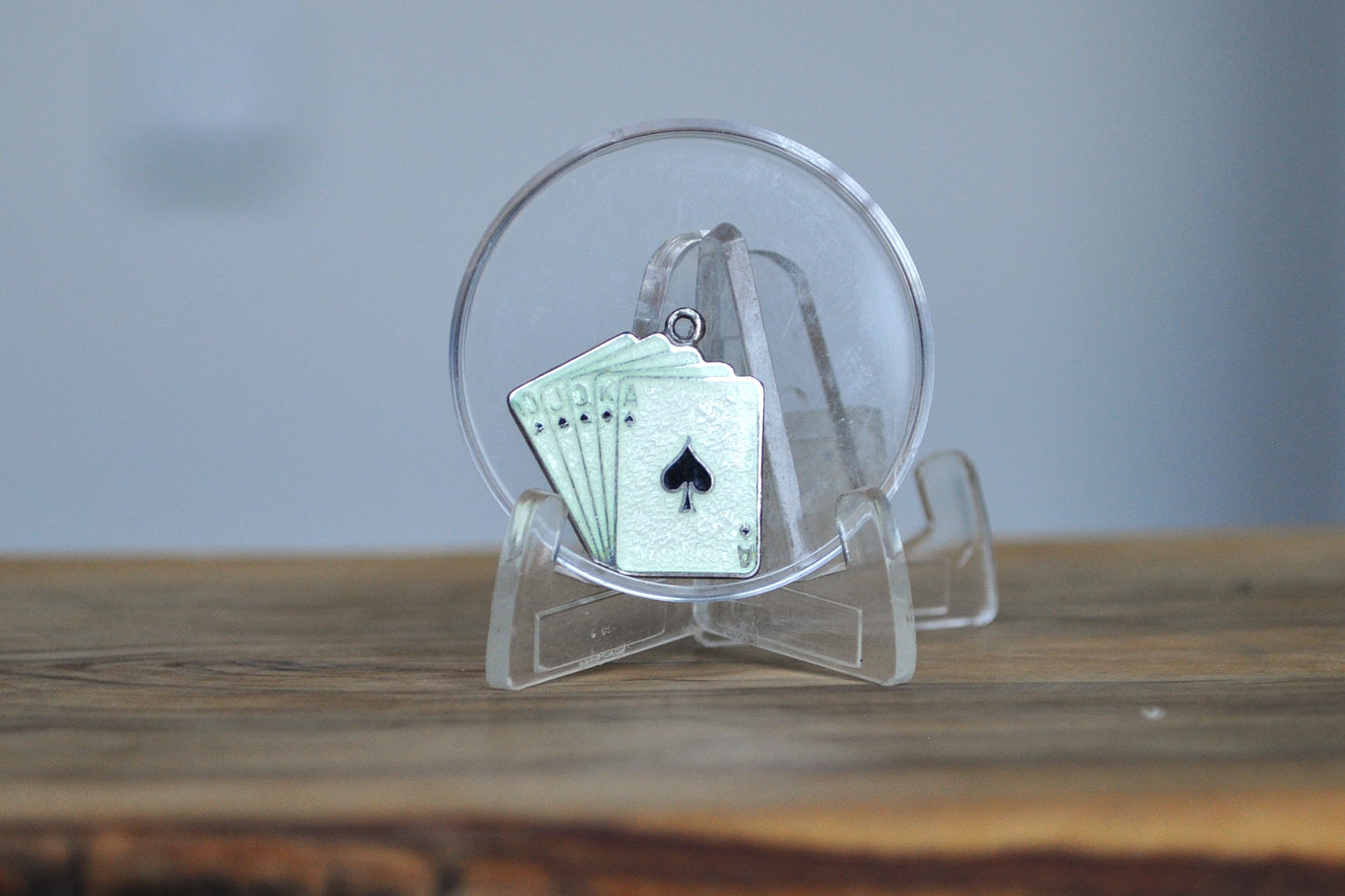 Rare Sterling Silver Spade Royal Flush Pendant - Tested and Stamped Sterling Silver - Beau Sterling Charm