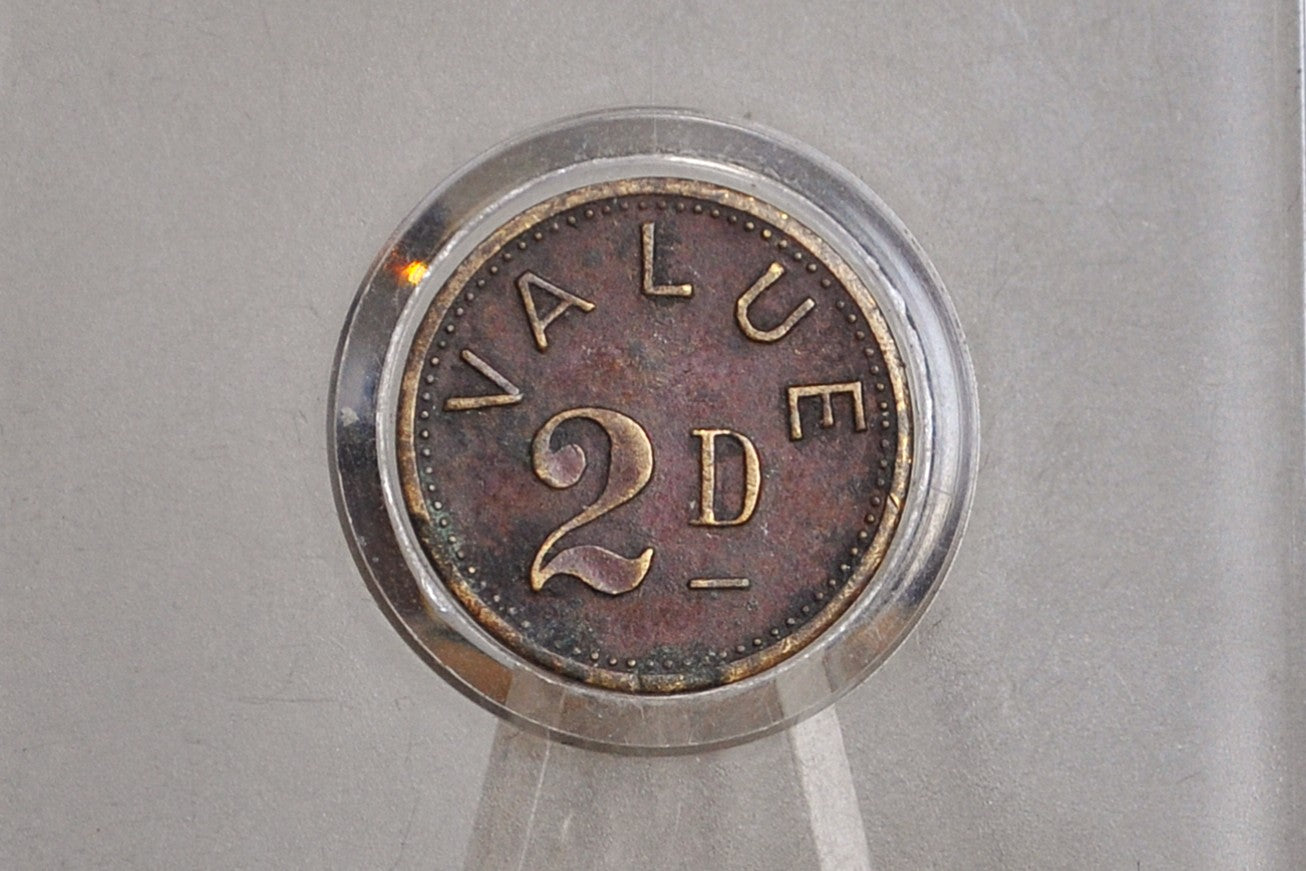 Rare Bajazzo 294 2D German Game Token - German Coin Game - Antique Skill Game Token