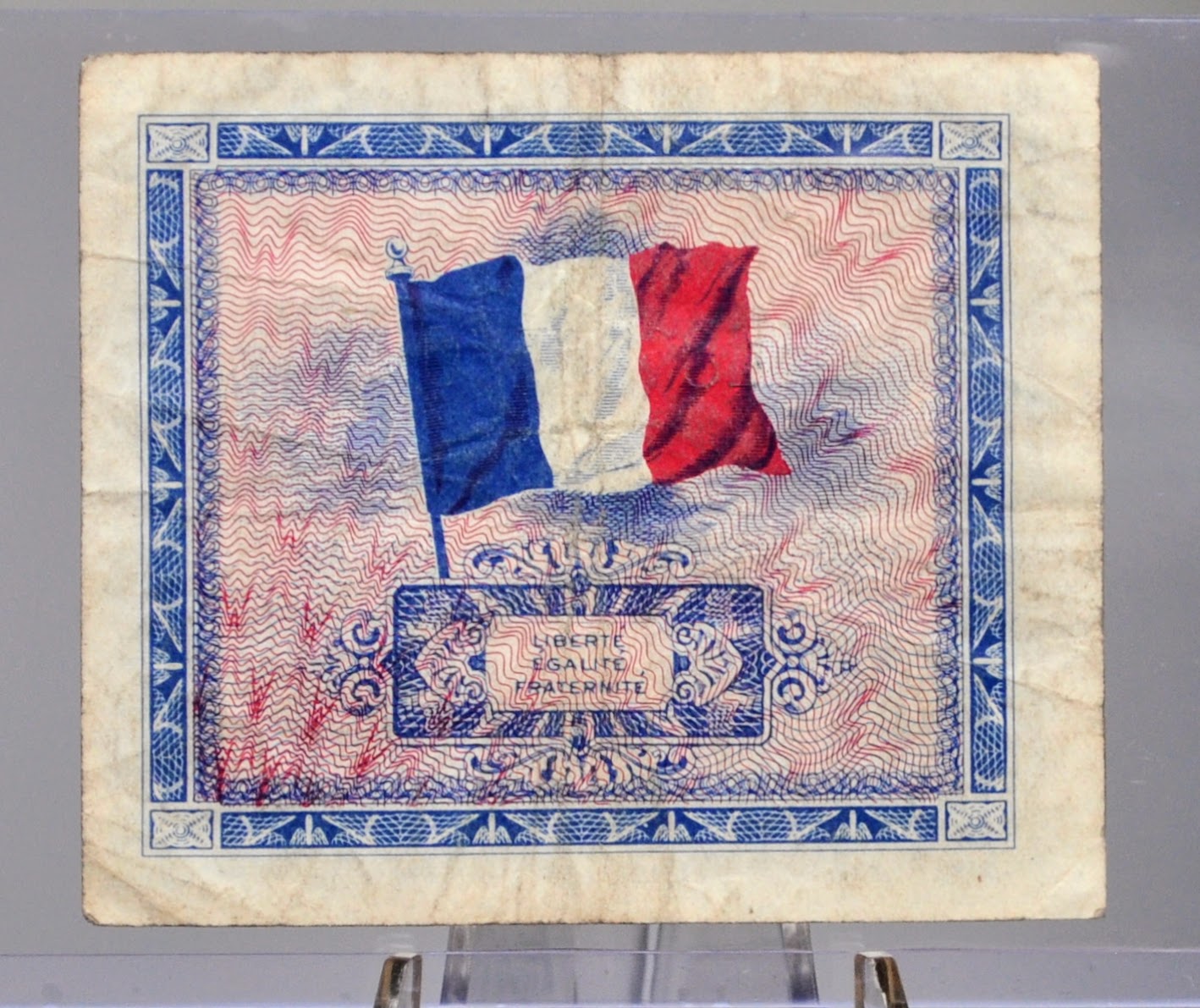 1944 Allied Military France 2 Franc Note - WWII Era French Bank Note - 1944 French Two Francs Allied Military Bank Note - P#114a