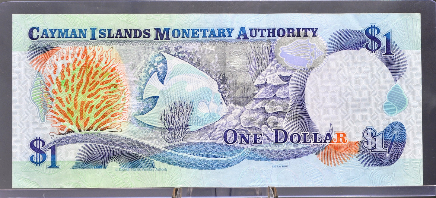 2001 Cayman Islands Monetary Authority 1 Dollar Note - Queen Elizabeth II - C/3 Prefix - 2001 British Cayman Islands One Dollar Note - P#26b