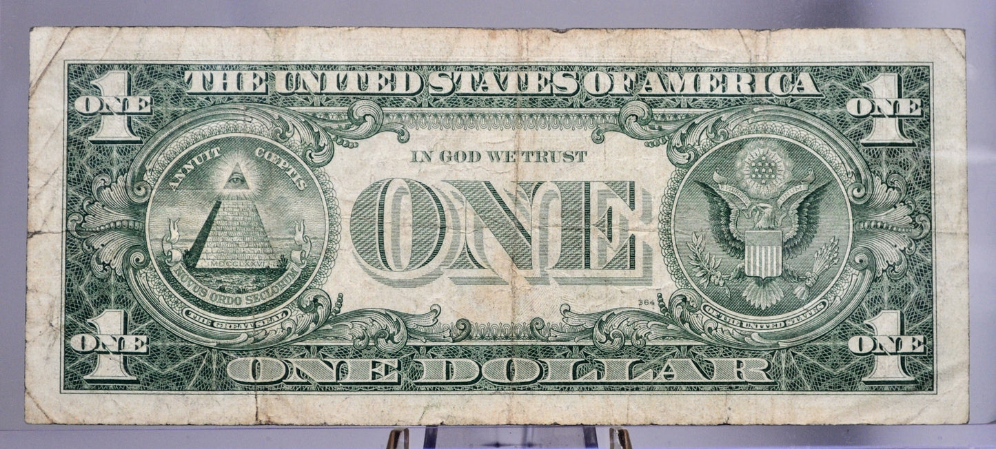 1957A Silver Certificate 1 Dollar Note - Lucky 7's Fancy Serial Number - 77784623 - 1957 A One Dollar Blue Seal Banknote - Fr#1620