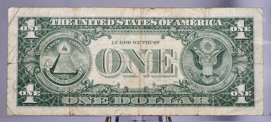 1957A Silver Certificate 1 Dollar Note - Lucky 7's Fancy Serial Number - 77784623 - 1957 A One Dollar Blue Seal Banknote - Fr#1620