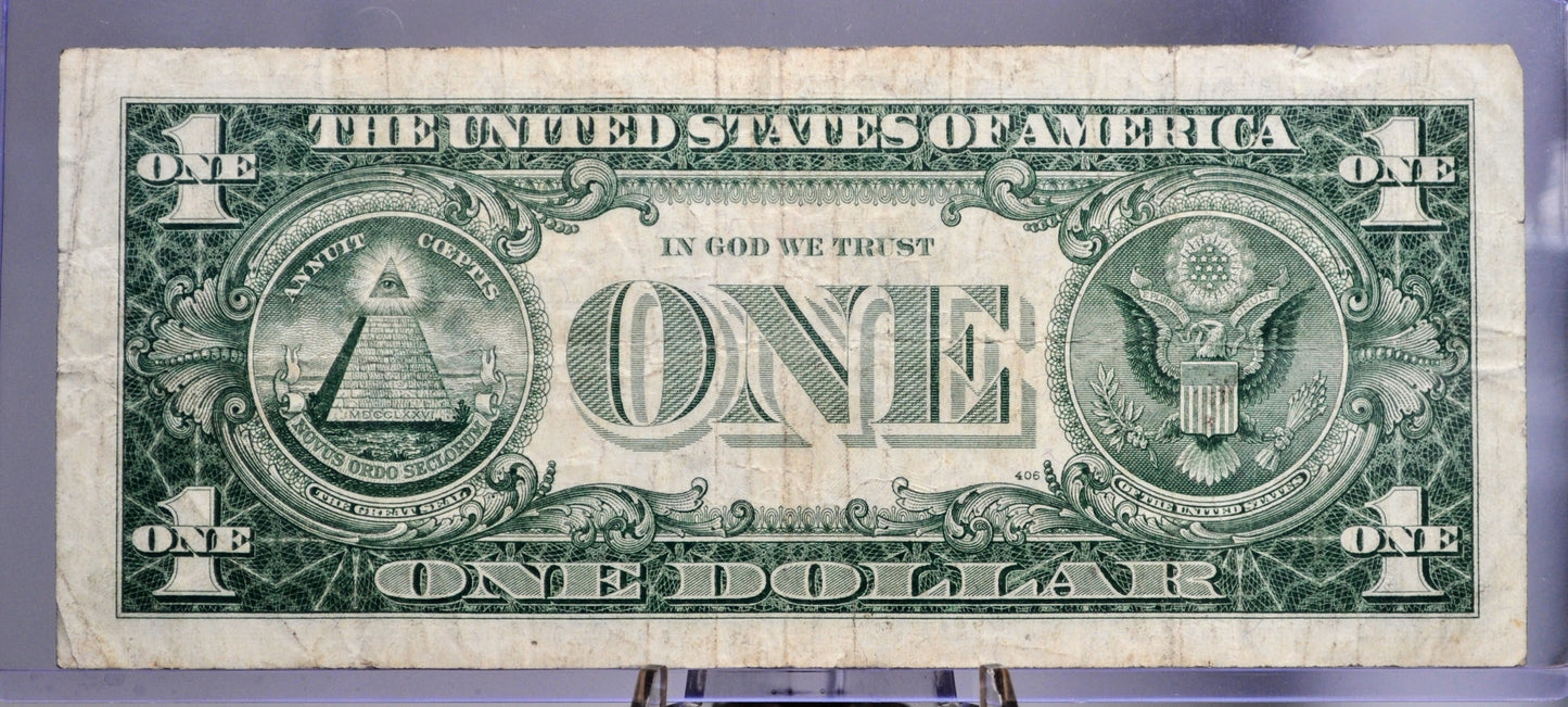 1935 D Silver Certificate 1 Dollar Narrow Type Note - Low Serial Number - 00029472 - 1935D Series Silver Cert Banknote - Fr.1613N