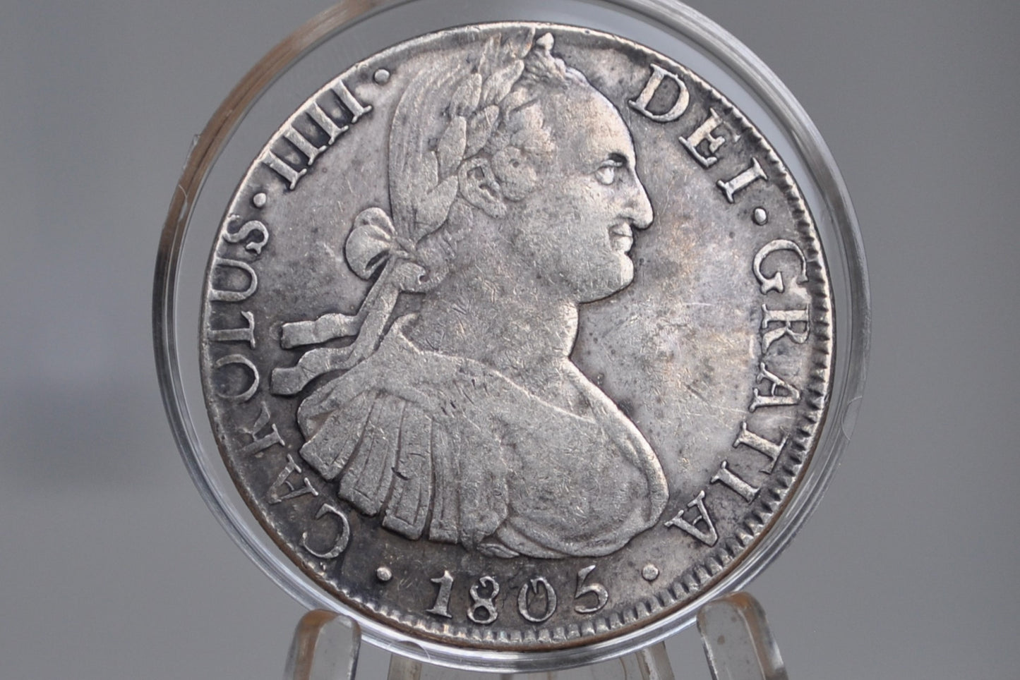 1805 Th Spanish 8 Reales, Mexico - XF - Spanish Silver Colonial Era Coin - 1805 Mo Th - Carolus Iiii - 1805 Eight Reales Mexico