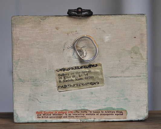 North Carolina Four Dollar Art Piece Wall Hang - Framed Play Money of North Carolina Four Dollars