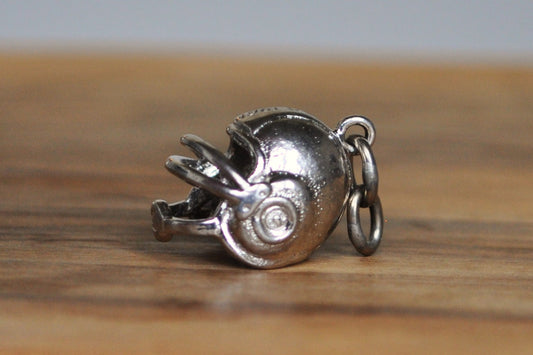 Sterling Silver 1961-64 Football Helmet Charm - Tested Sterling Silver - Vintage 1960s Football Gear Jewelry
