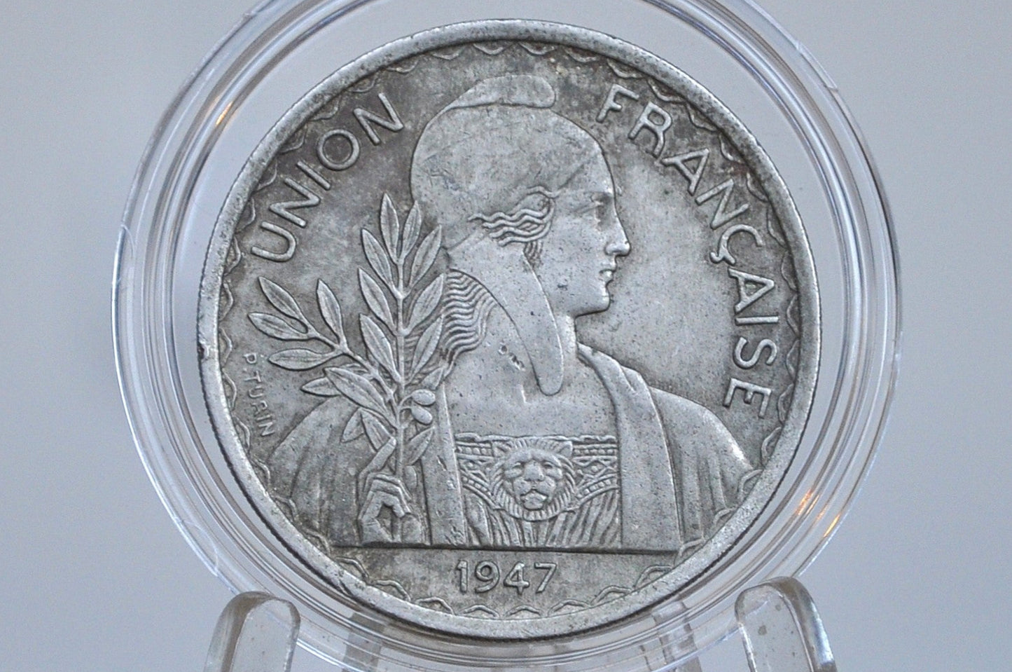 Rare 1947 French Indo-China 1 Piastre - AU Grade / Condition, Only 250k Minted - Indo-Chine Francaise 1947 -