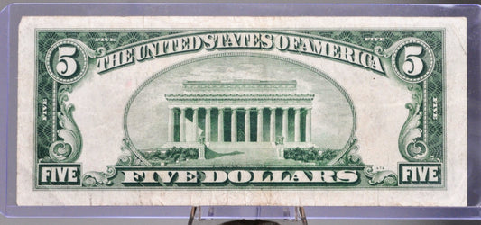 1934-A Federal Reserve 5 Dollar Note - Choice of Grade and Bank Issue - 1934 A US Five Dollar Bill - Fr.1957A Fr.1957B Fr.1957C