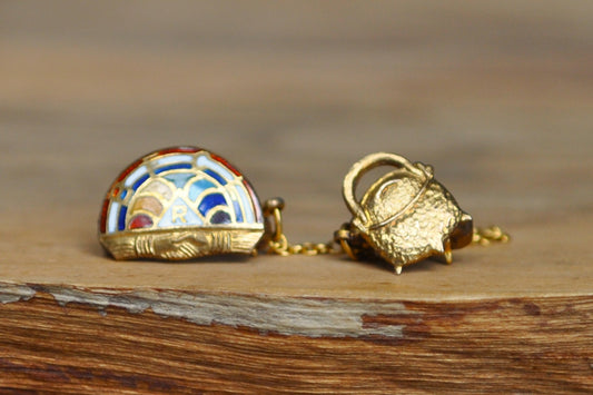 12KT Gold Filled International Order of the Rainbow For Girls Charm Pin - International Order of the Rainbow Charm - Masonic Girls Youth Charm Pin