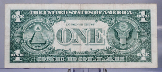 1957A Silver Certificate 1 Dollar Note - Fancy Devil Repeater Serial Number - 75666464 - 1957 A One Dollar Blue Seal Banknote - Fr#1620