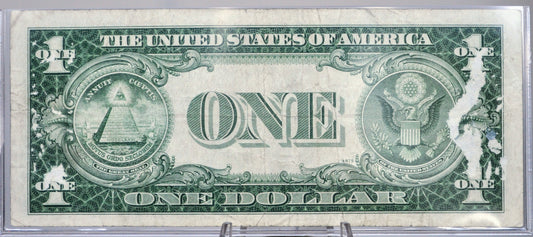 1935 D Silver Certificate 1 Dollar Narrow Type Note - Fancy Double Duo Serial Number - 43393133 - 1935D Series Silver Cert Note - Fr.1613N