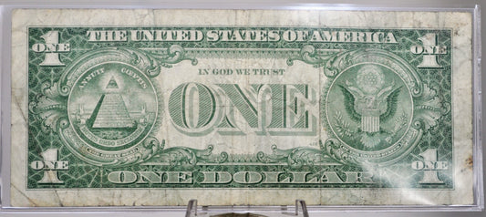 1957B Fancy Triplet Pattern Serial Number 1 Dollar Silver Certificate - 45452221 - 1957 B One Dollar Blue Seal Fancy Serial Note - Fr#1621