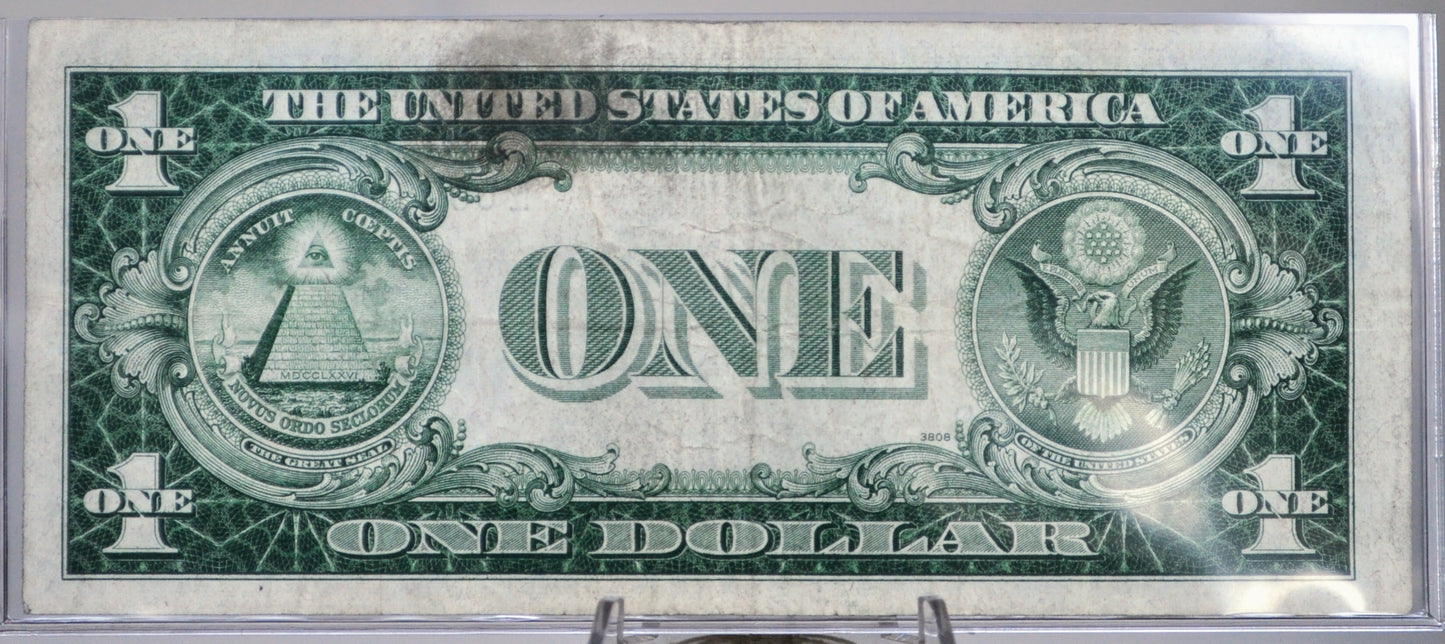 1935 E Silver Certificate 1 Dollar Note - Fancy Bookend Serial Number - 36737936 - 1935E One Dollar Blue Seal Fancy Serial Note - Fr#1614