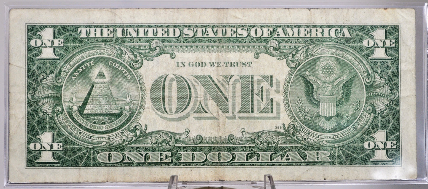 1957A Fancy Repeating Triplet Serial Number 1 Dollar Silver Certificate - 07555653 - 1957 A One Dollar Fancy Serial Banknote - Fr#1620