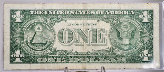 1957A Fancy Repeating Triplet Serial Number 1 Dollar Silver Certificate - 07555653 - 1957 A One Dollar Fancy Serial Banknote - Fr#1620