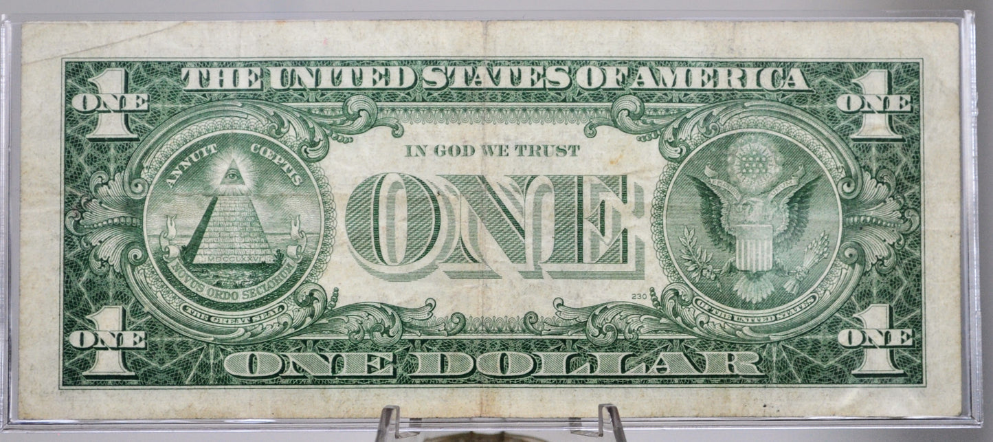 1957 Fancy Quad Repeater Serial Number 1 Dollar Silver Certificate - 14444254 - 1957 One Dollar Blue Seal Fancy Serial Note - Fr#1619