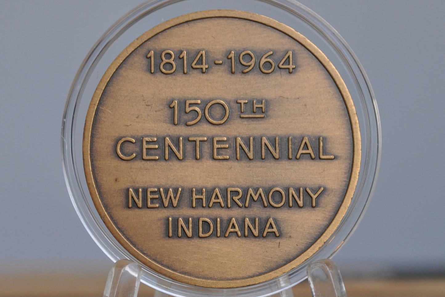 George Rapp New Harmony Indiana 150th Centennial Medal - New Harmony Indiana Town Medal