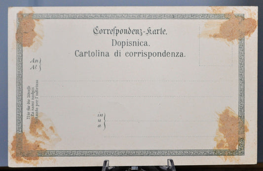 1900s Medvea-Schlucht, Lovrana, Croatia Raoul Frank Artist Postcard - Ottmar Zieher Publisher - Antique Medveja Gorge Croatian Postcard