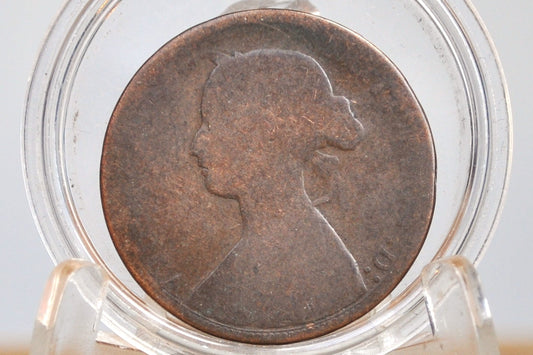 1872 Great Britain Half Penny - Better Date - UK 1/2 Penny 1872 Queen Victoria Penny