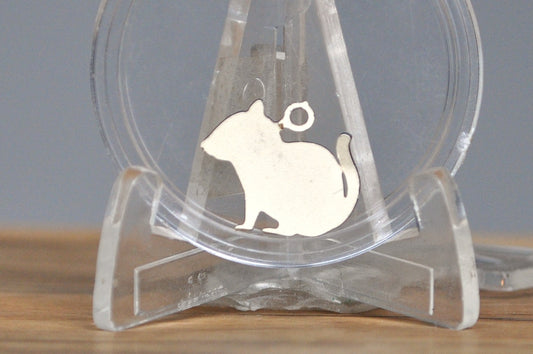 Chipmunk Sterling Silver Hypoallergenic Charm - Hypo-Allergenic Chipmunk Miniature Pendant