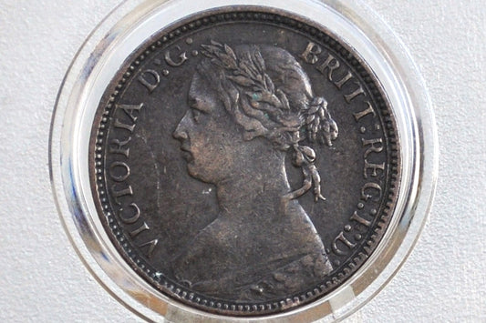 1875 Farthing Great Britain - XF - UK Farthing 1875 - Queen Victoria Young Head