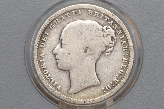 1872 Great Britain Silver 1 Shilling UK One Shilling 1872 Die No 10 - Queen Victoria - Great Details - Old Silver Shilling (Copy)