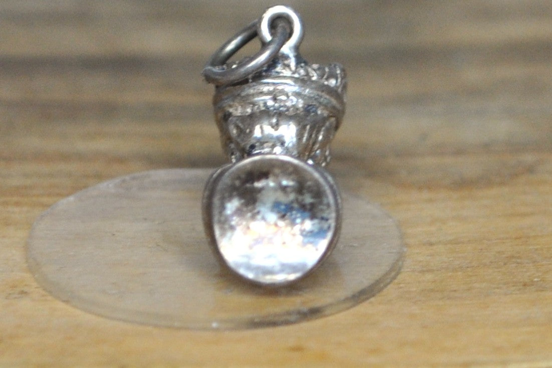 Silver Queen Elizabeth II Charm - Tested Sterling Silver - Royal Jewelry - Queens Charm