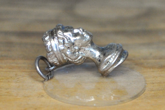 Silver Queen Elizabeth II Charm - Tested Sterling Silver - Royal Jewelry - Queens Charm