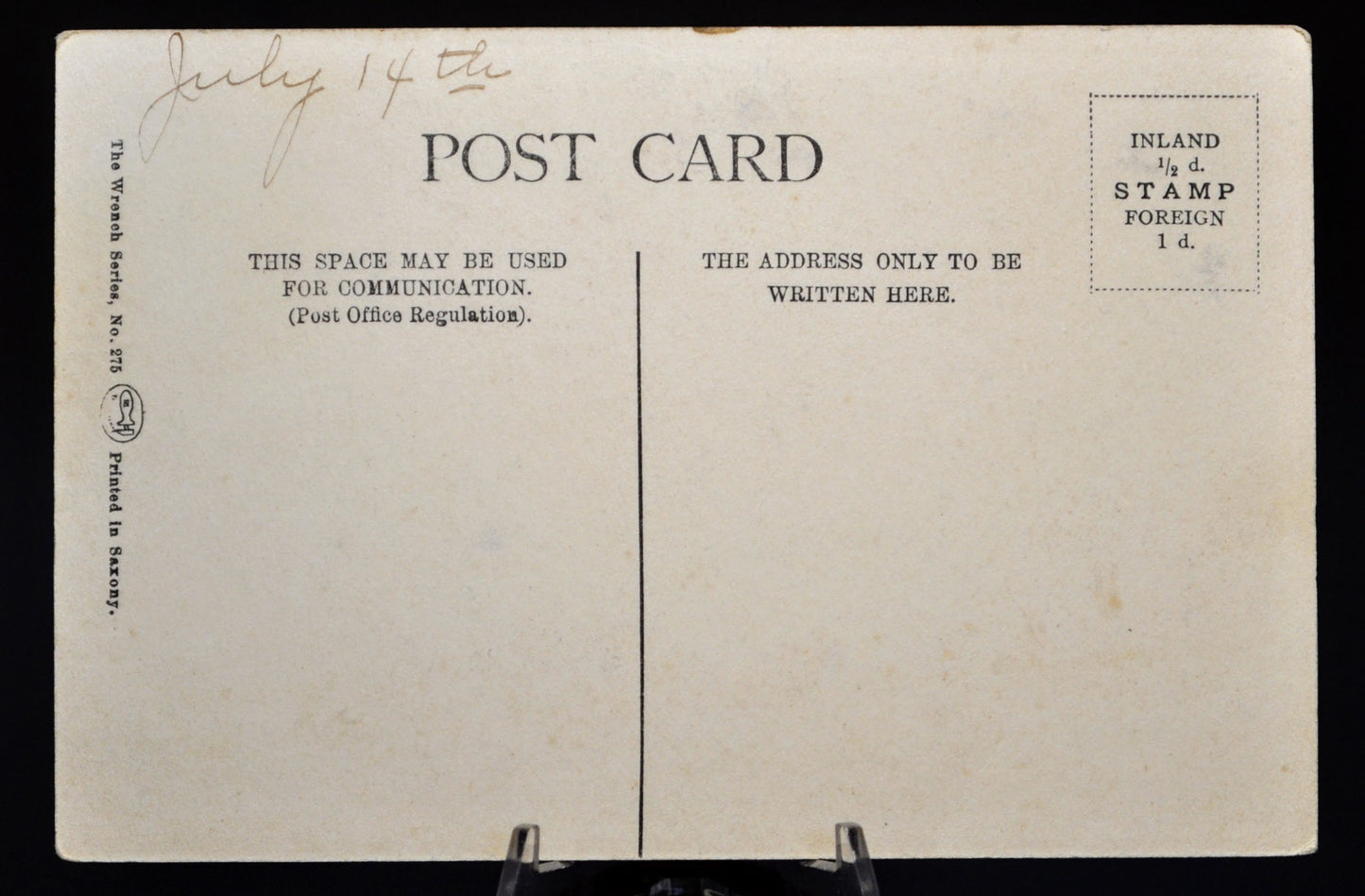 1910s Holyrood Palace Aerial View Edinburgh Scotland Postcard - The Wrench Series No 275 - Antique Scottish Palace Postcard