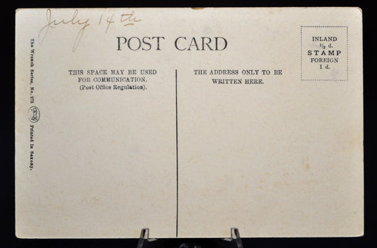 1910s Holyrood Palace Aerial View Edinburgh Scotland Postcard - The Wrench Series No 275 - Antique Scottish Palace Postcard