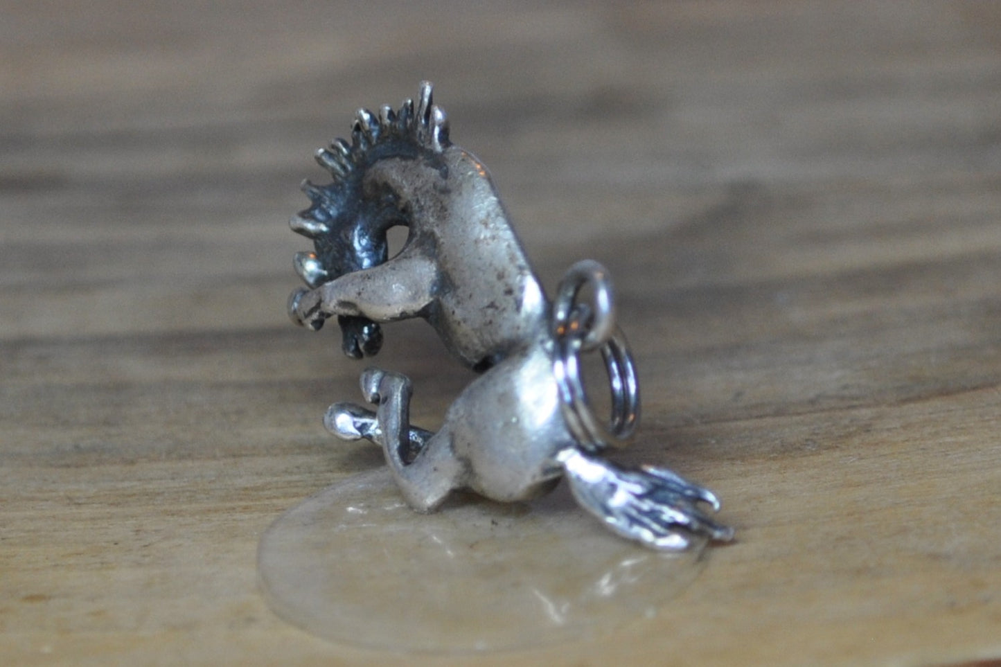 Silver Bucking Bronco Charm - Tested Sterling Silver - Bronco Charm - Horse Charm