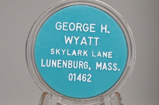 Collector of Transportation Tokens George H. Wyatt Mass - Transportation Token Collector Award