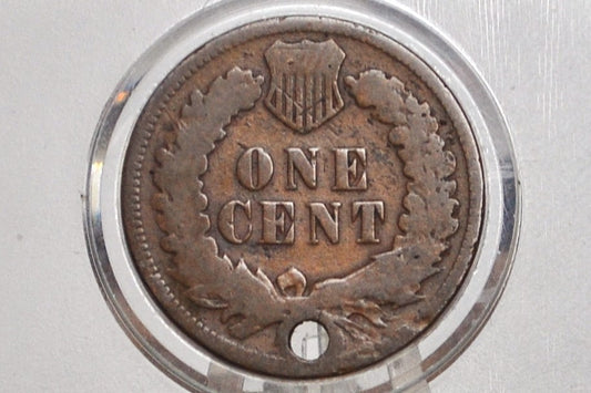 1873 Indian Head Penny - Closed 3, Damaged - Close 3, Rarer Type - Indian Head 1873 Cent US - Rarer Date & Variety