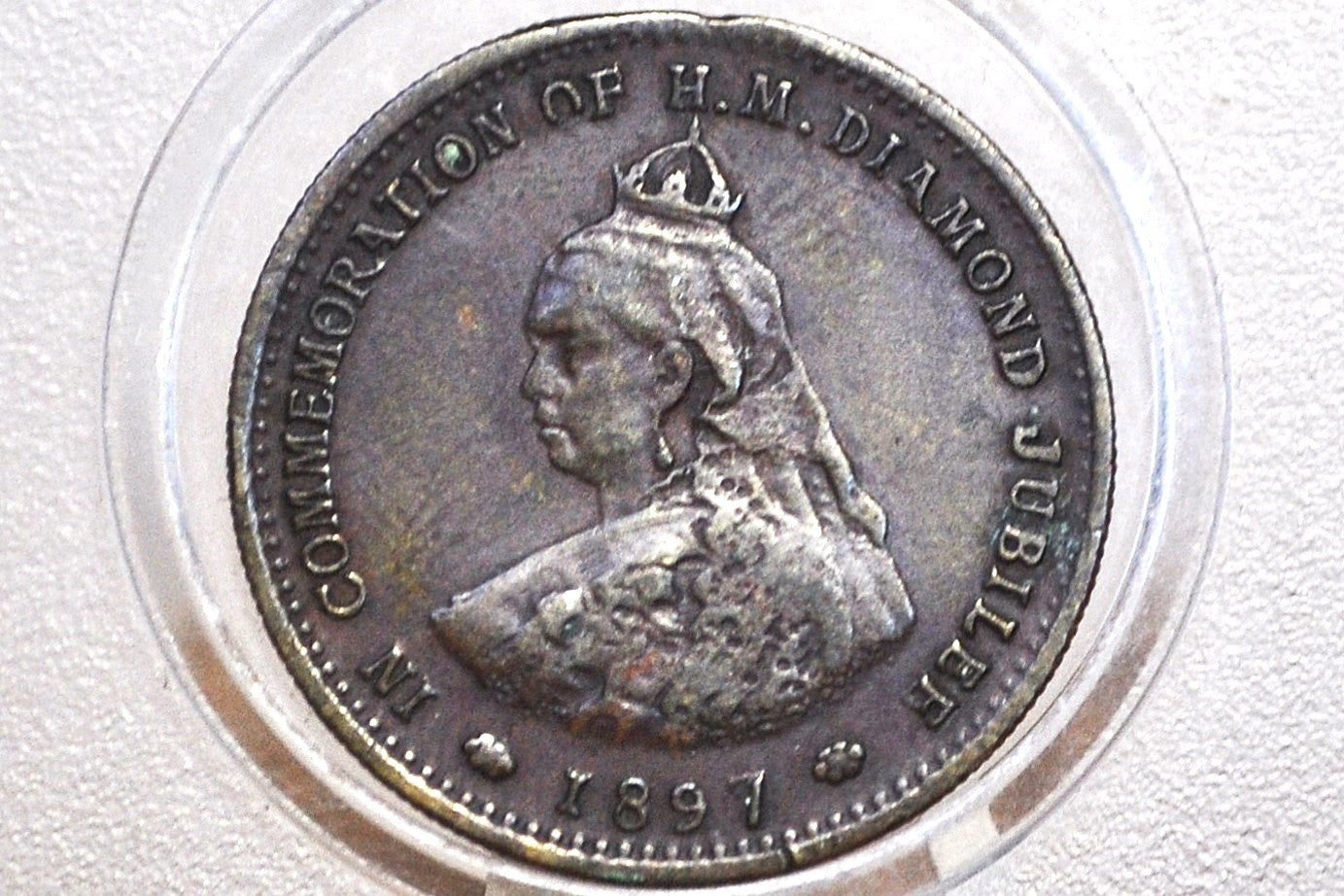 1897 Queen Victoria Jubilee Token - Barratt & Cos Sweets - Great Condition - Historical Medal