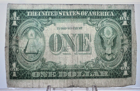 Awesome 1935H Shrunken Silver Certificate 1 Dollar Banknote - 4.5" Length - Unique 1935 Shrunken Error Silver Cert Blue Seal Note - Fr.1618