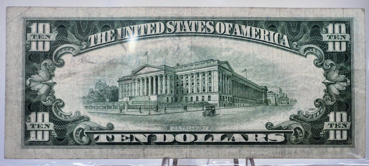 1953A Fancy Trinary Repeater Serial Number 10 Dollar Silver Certificate - 11222299 - 1953-A Ten Dollar Fancy Serial Note - Fr#1707