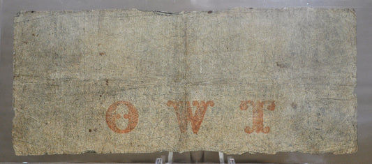 1862 Missisquoi Bank 2 Dollar Obsolete Note - Vermont Obsolete Currency - Sheldon, VT - 1862 Vermont Two Dollar Obsolete Banknote