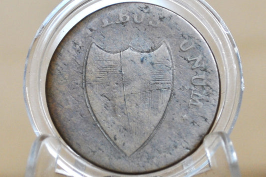 1787 New Jersey Copper - Affordable Coin - Rare US Coin 1 Cent 1787 Colonial Issue Cent, NJ Copper Horse's Head with Plow