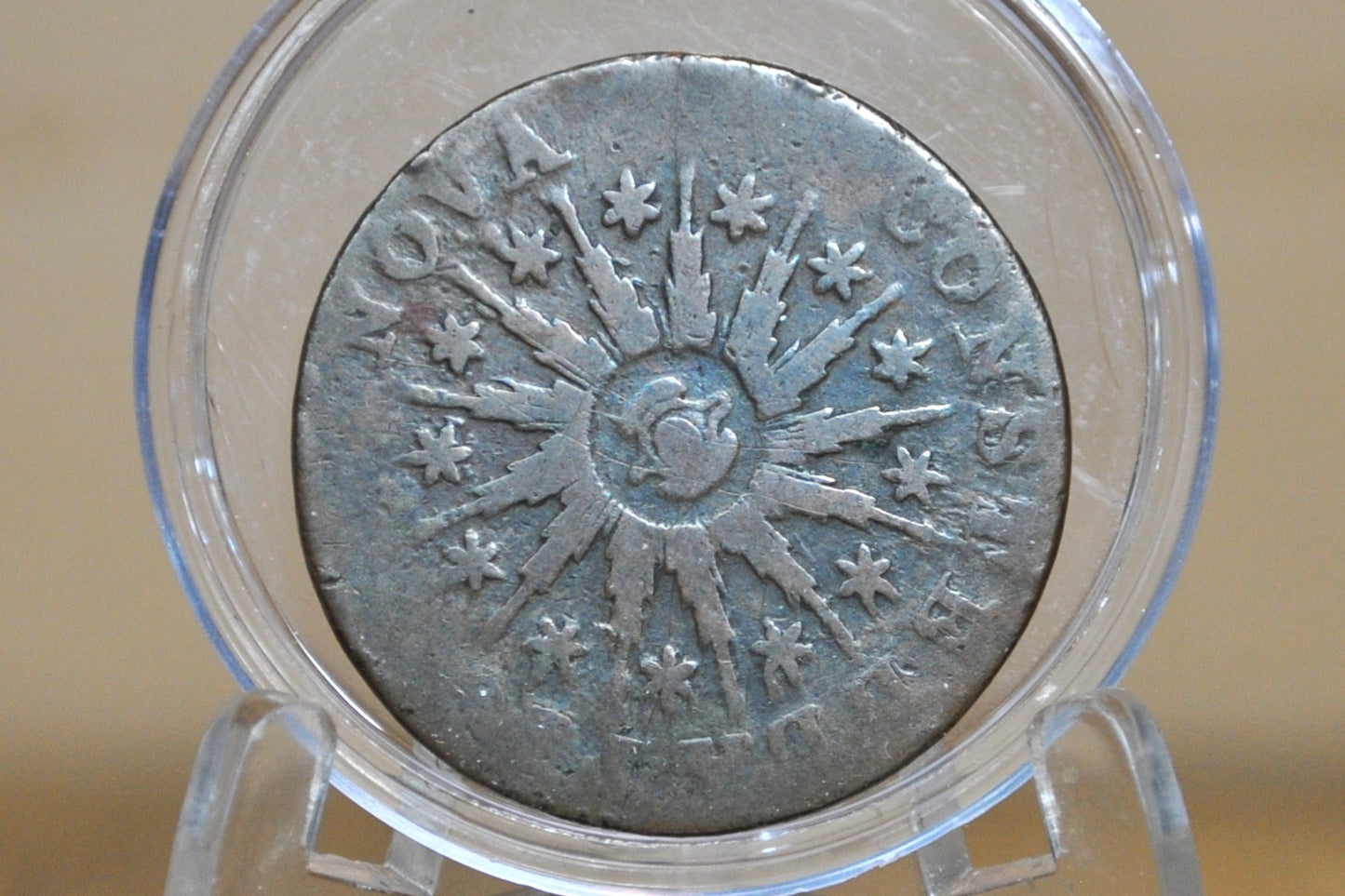 1785 Nova Constellatio Copper Pointed Rays - VF (Very Fine) - Very Rare US Coin- 1785 Constellatio Colonial Issue Coin