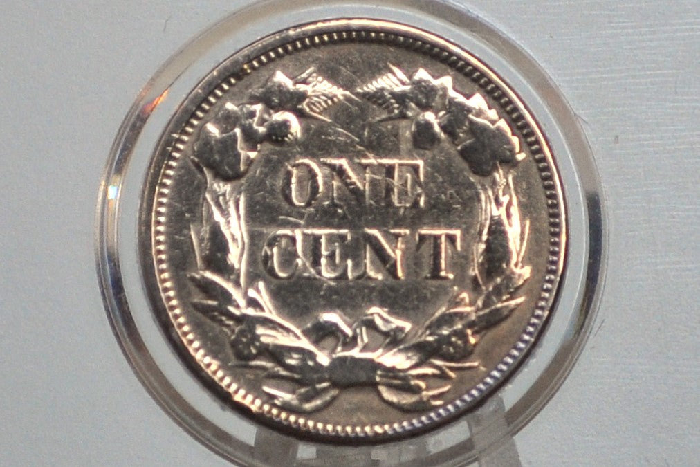 1858 Flying Eagle Penny - VF Details, Cleaned - 1858 Cent Flying Eagle 1858 Damage Coin / Discount Coin