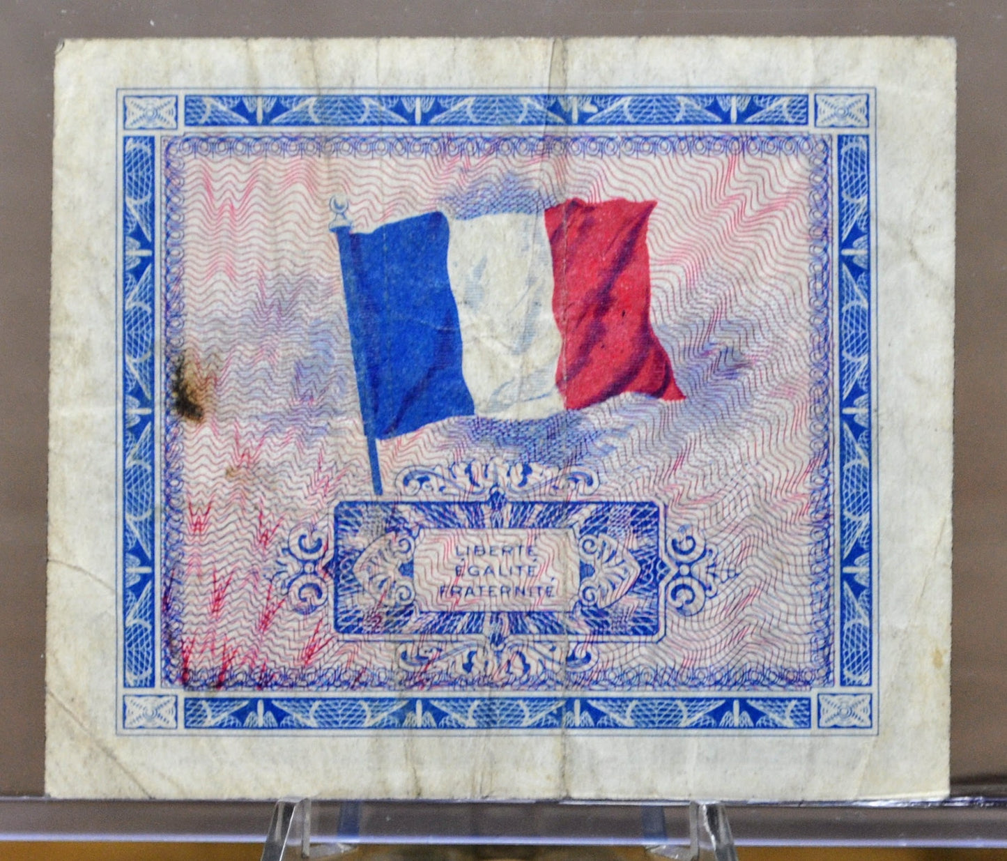 1944 France Allied Military 5 Franc Paper Note - WWII Era France - 1944 French Cinq Five Francs Military Banknote - P#115a