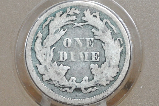 1874 Seated Liberty Dime - Fine - 1874 Liberty Seated Silver Dime - Great Date!